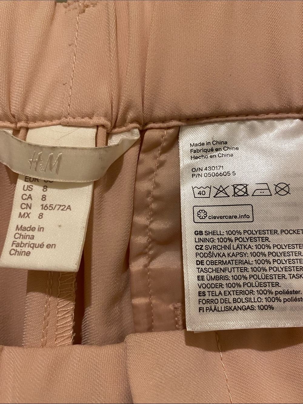 H&M Soft Blush High-Waist Trousers - Picture 3 of 3